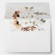Boho Terracotta Pampas Grass Orchid Mariage