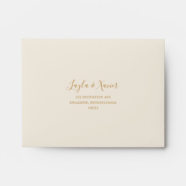 Enveloppe Boho Tropical Botanical | Auto-adresse RSVP (Devant)