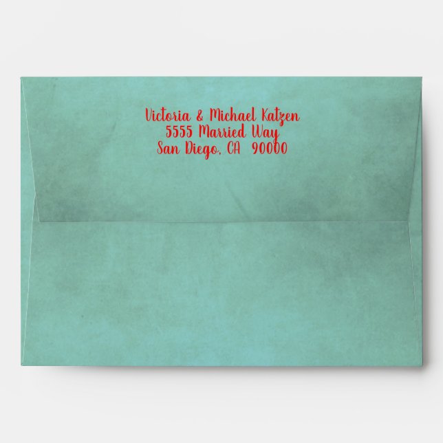 Enveloppe Boire et être marié Noël Douche Invitati (Dos (Haut rabat))