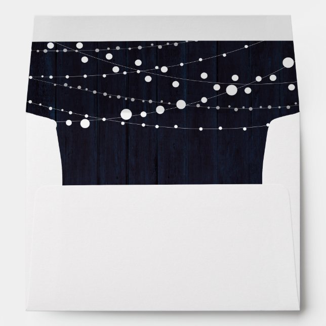 Enveloppe Bois rustique voyants Faire-part de mariage Envel (Dos (Bas))