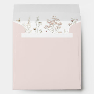 Enveloppe Boissons minimalistes d'été fleurs sauvages menu m