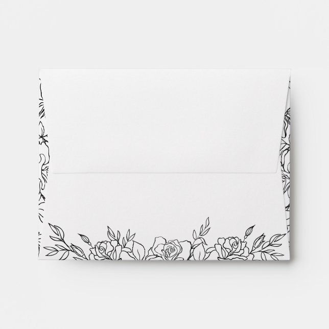 Enveloppe Boîtier De Suite Mariage Rose (Dos (Haut rabat))