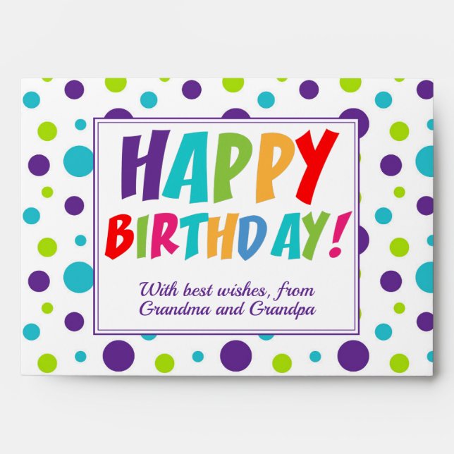 Enveloppe Bon d'argent d'anniversaire joyeux cadeau (Devant)