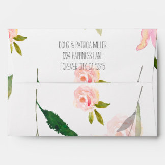 Enveloppe Bonjour belle aquarelle florale