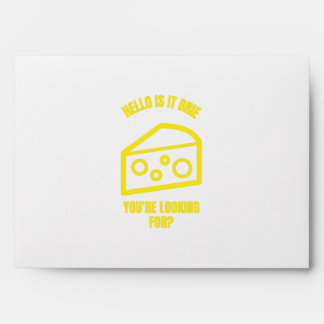 Enveloppe Bonjour brie drôle de pun de fromage blagues