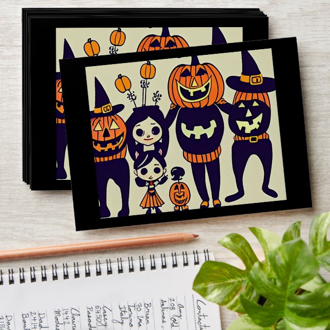 Enveloppe Bonne famille Citrouille Halloween (Stacked)