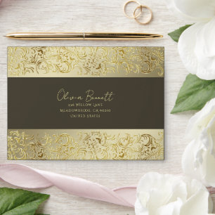 Enveloppe Bordure luxueuse Golden Damask