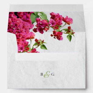 Enveloppe Bougainvillea Grèce 5x7 Faire-part de mariage