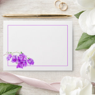 Enveloppe Bougainvillea papier fleur violet mariage Envelopp