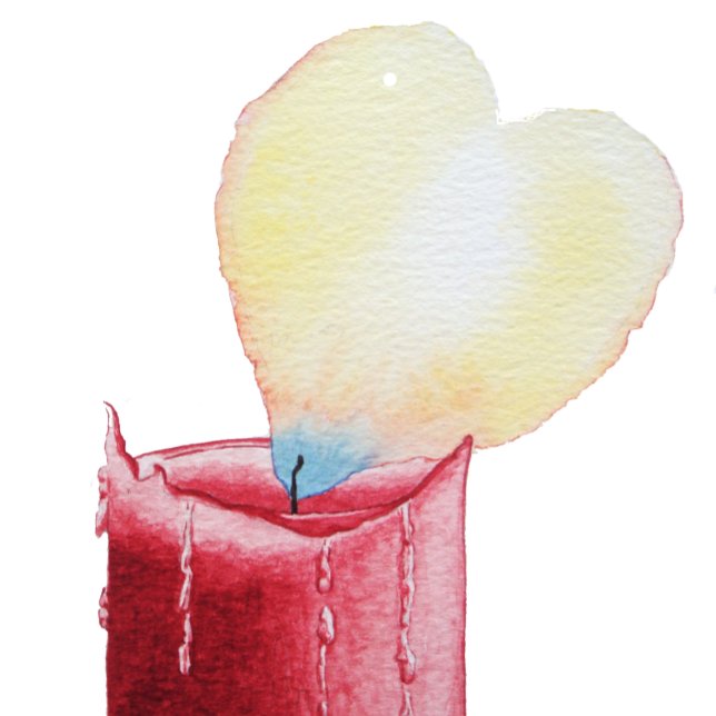 Enveloppe bougie rouge avec flamme en forme de coeur sur noi (Créateur téléchargé)