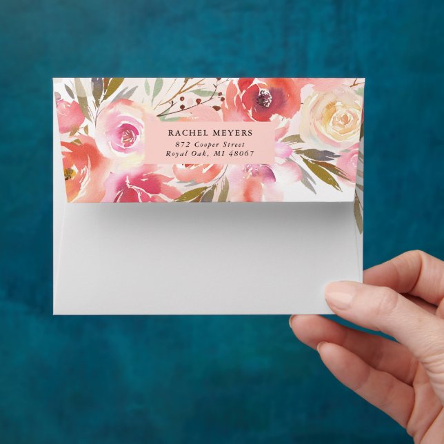 Enveloppe Bouquet Blush (Hand)