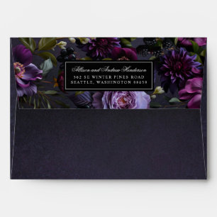 Enveloppe Bouquet romantique et mauve