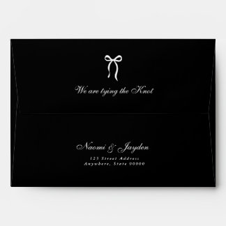 Enveloppe Bow Classic Old Money Black & White Wedding