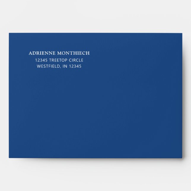 Enveloppe Bow tendance élégant bleu Personnalisé  (Devant)
