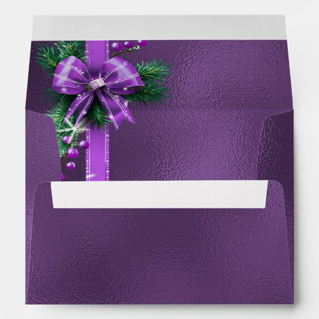 Enveloppe Bow violet (Dos (Bas))