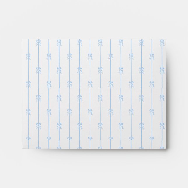 Enveloppe Bows et bandes bleues (Devant)