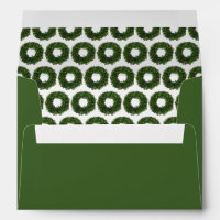 Boxe peinte à la main Wreath Green Christmas