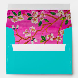 Enveloppe Branche de fleurs de cerisiers Sakura Water Ripple