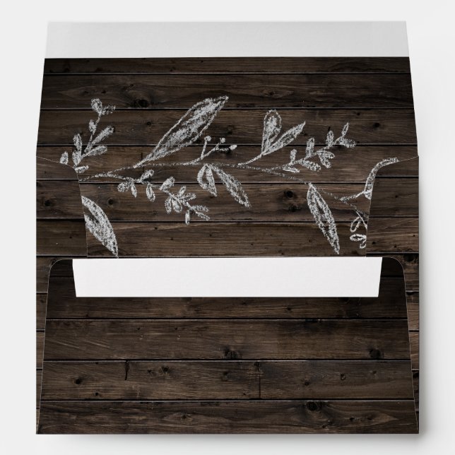 Enveloppe Branches courbes | Faire-part de mariage en bois (Dos (Bas))