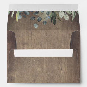 Enveloppe Branches rustiques vieilles et vertes Mariage