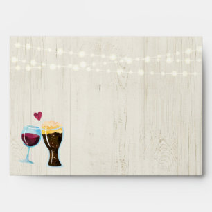 Enveloppe Brasserie personnalisée de vin et de pain grillé
