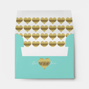 Enveloppe BRIDE Gold Heart Celebration Bridal Party