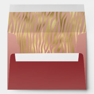 Enveloppe Broche d'or Red Zebra