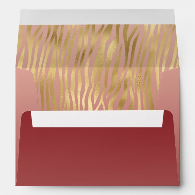 Enveloppe Broche d'or Red Zebra (Dos (Bas))