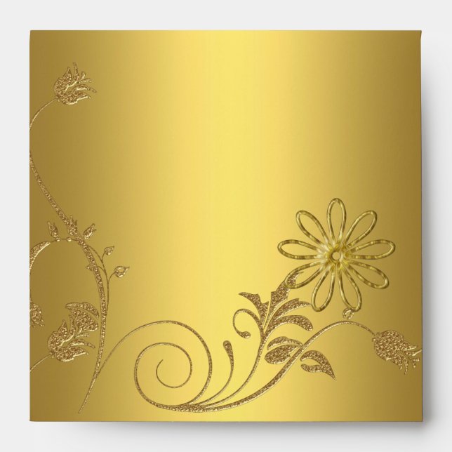 Enveloppe Bronze doré jaune Aspect Image (Devant)