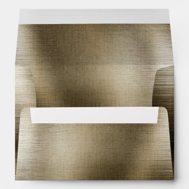 Enveloppe Bronze Metallic Élégant Mariage Événements spéciau (Dos (Bas))