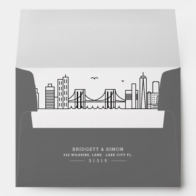 Enveloppe Brooklyn Moderne Deco | Révélation sur l'horizon (Dos (Bas))