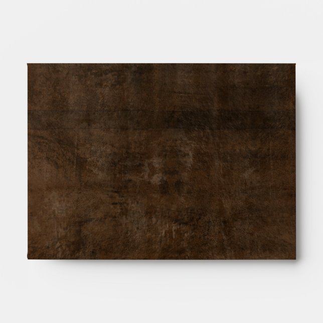Enveloppe Brown A6 à motif foncé riche (Devant)