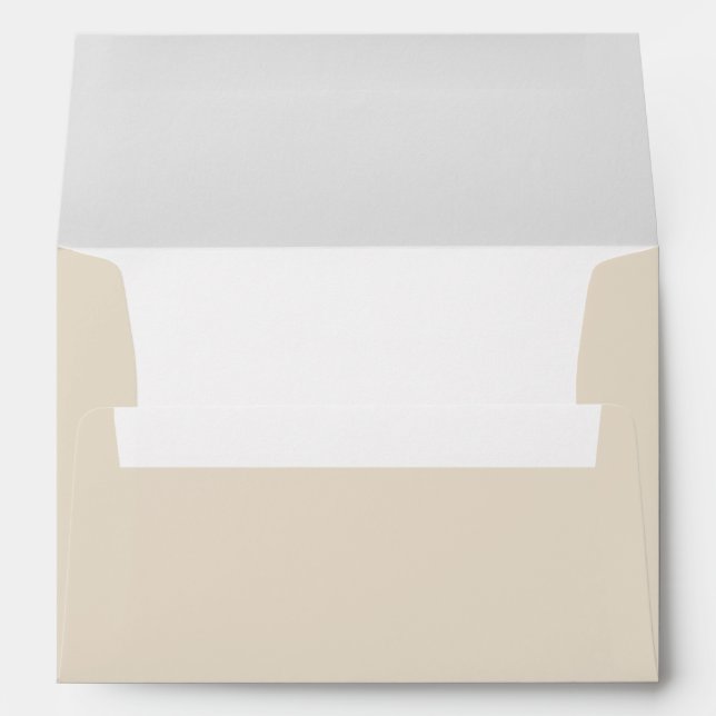 Enveloppe Brown clair et blanc Élégant moderne (Dos (Bas))
