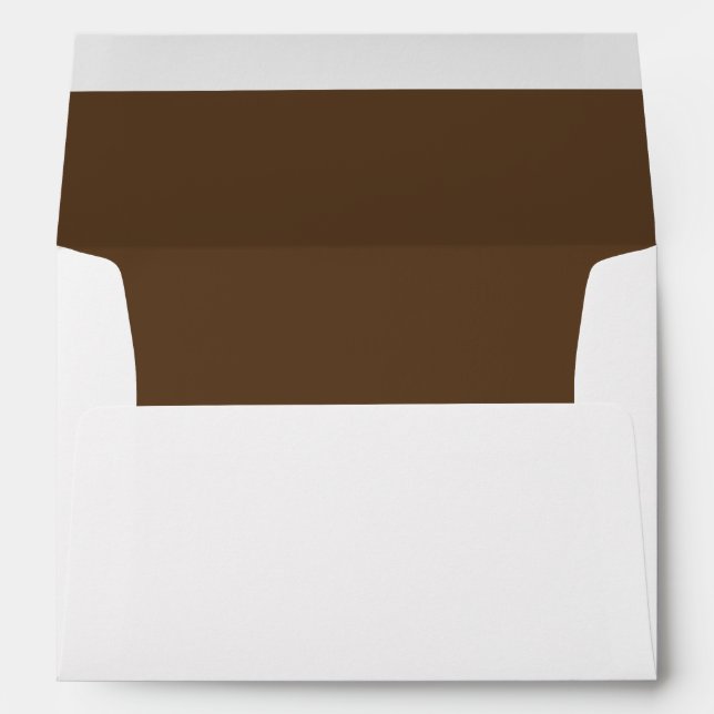Enveloppe Brown d'invitation au chocolat moyen fon (Dos (Bas))