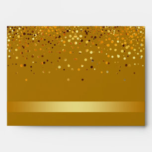 Enveloppe Brown et or Foil Faux Parties scintillant Mariage 