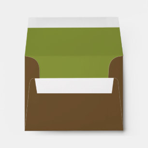 Enveloppe Brown et verte préadressée personnalisée