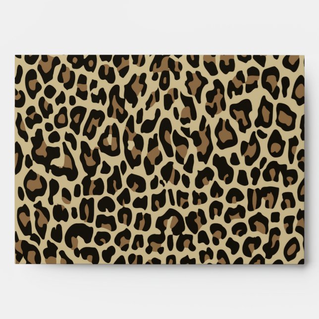 Enveloppe Brown léopard cheetah poster de animal (Devant)