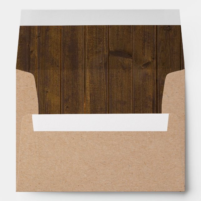 Enveloppe Brown rustique de regard de papier et en (Dos (Bas))