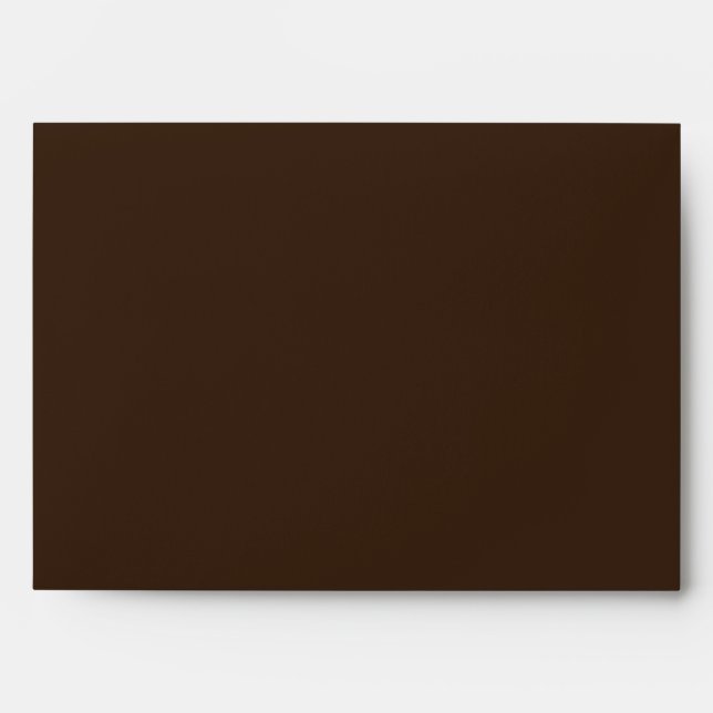 Enveloppe brun chocolat et rouge du mariage 5x7 (Devant)