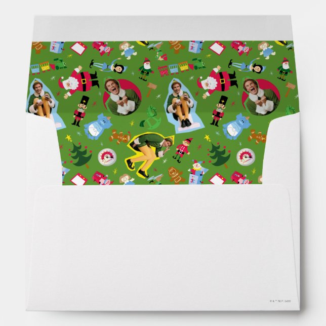 Enveloppe Buddy Elf et les icônes de Noël Motif (Dos (Bas))