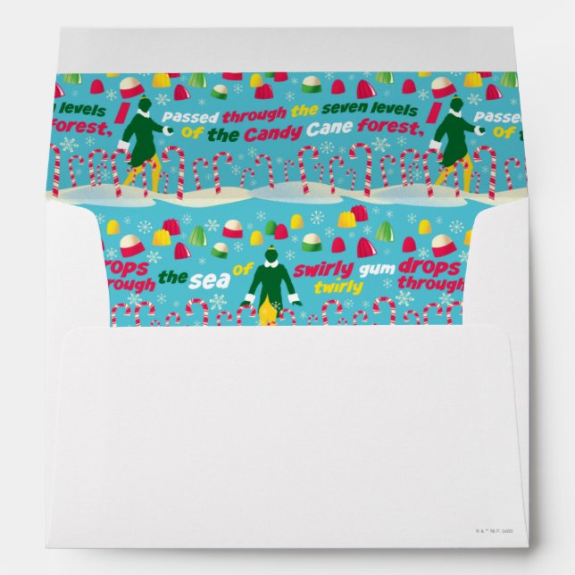 Enveloppe Buddy le Motif Elf Candy (Dos (Bas))