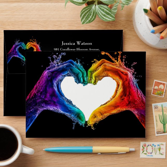 Enveloppe Budget🌈 LGBTQ Heart of Pride (Desk)
