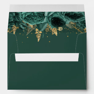 Enveloppe Budget Vert Floral Élégant