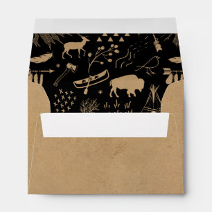 Enveloppe Buffalo Adventures Motif Kraft Paper ID599