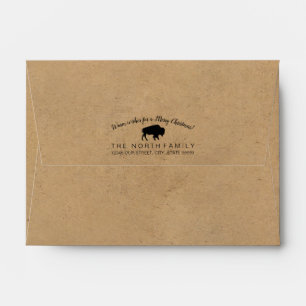 Enveloppe Buffalo Plaid Wives B&W / Kraft ID603