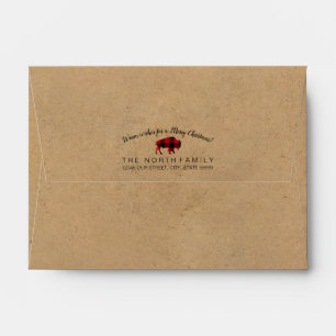 Enveloppe Buffalo Plaid Wives Red / Kraft ID603