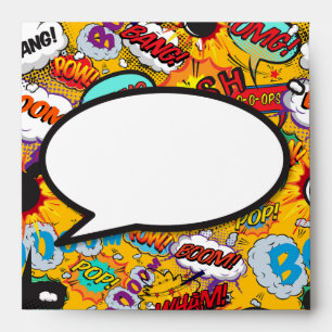 Enveloppe Bulle de dialogue de bande dessinée colorée modern