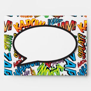 Enveloppe Bulle de dialogue de designer moderne Fun Comic