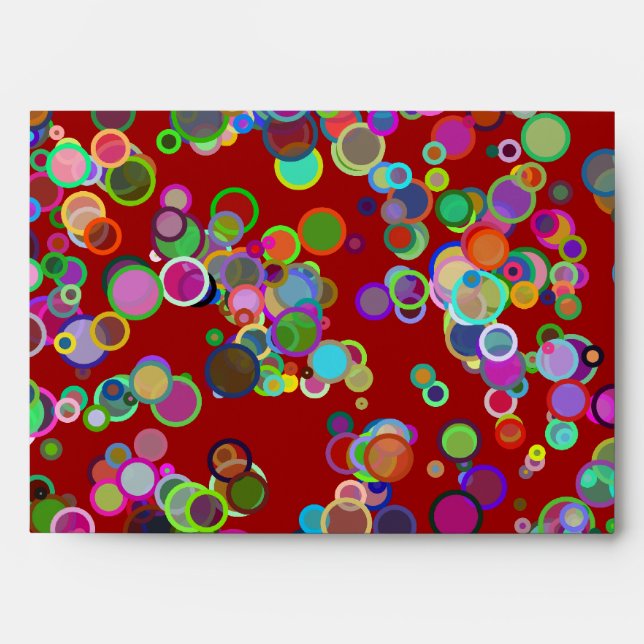 Enveloppe Bulles Colorées (Devant)