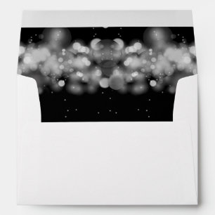 Enveloppe Bulles de Bokeh noir et blanc